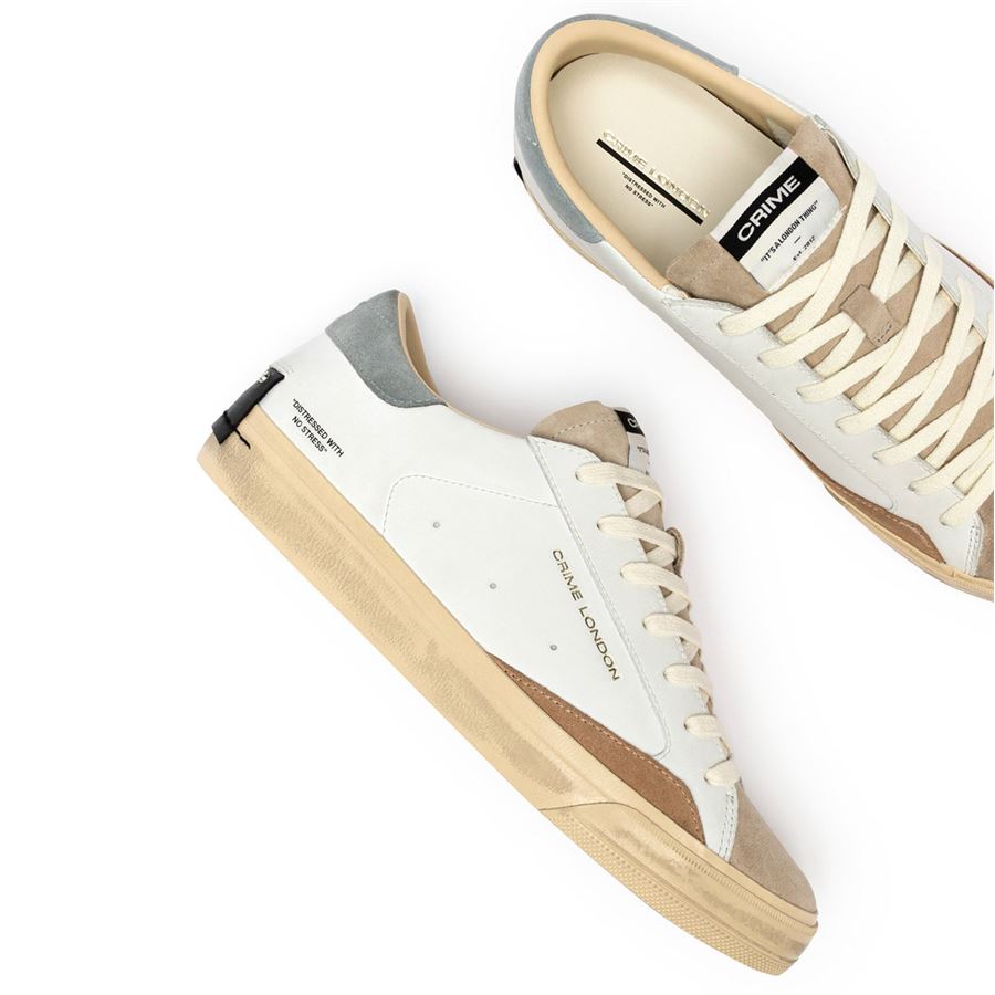 Distressed 2.0 stone grey sneakers da uomo Crime London | 19050PP810